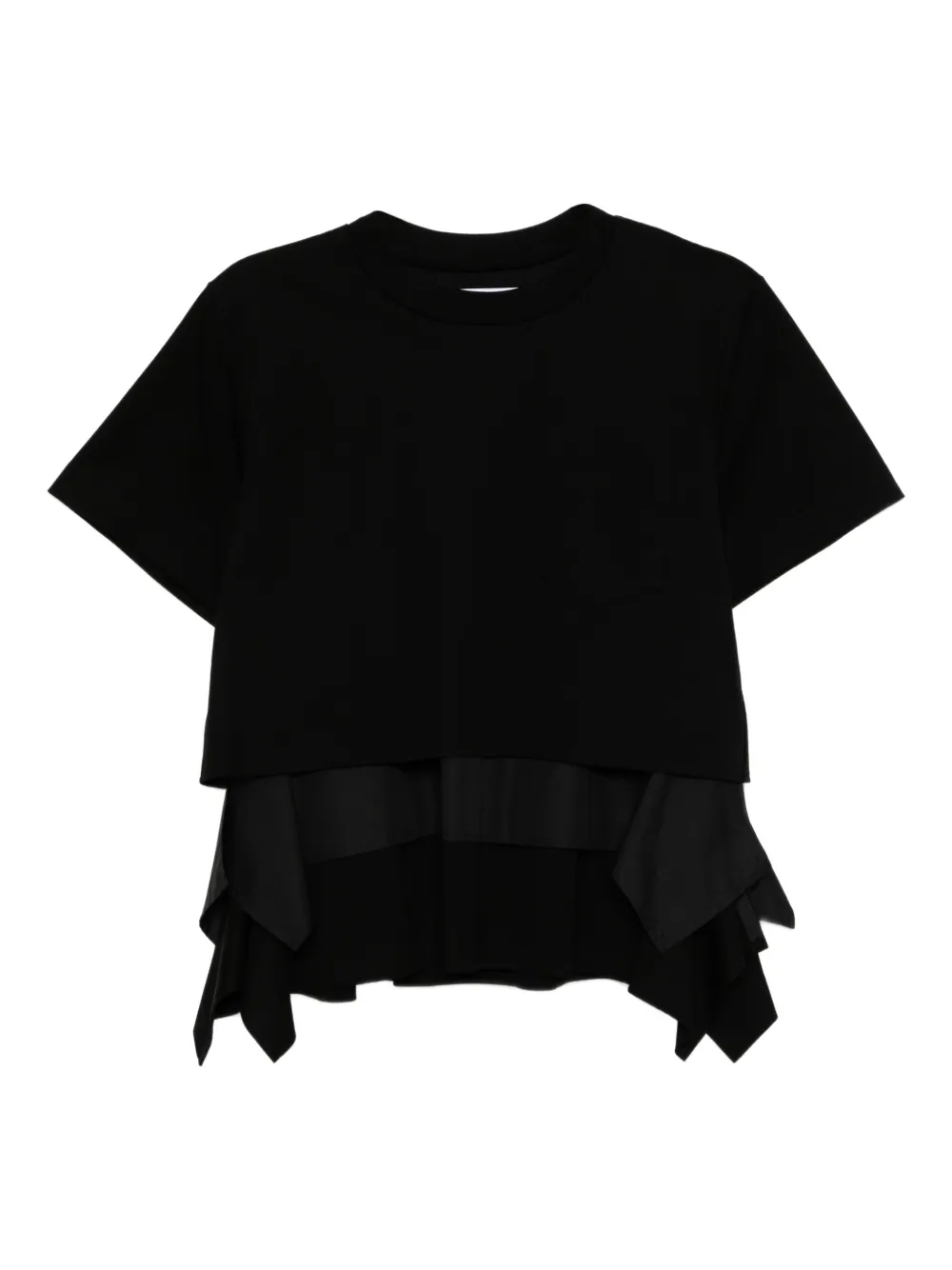 sacai ポプリン Tシャツ - ブラック sacai ポプリン Tシャツ - ブラック
