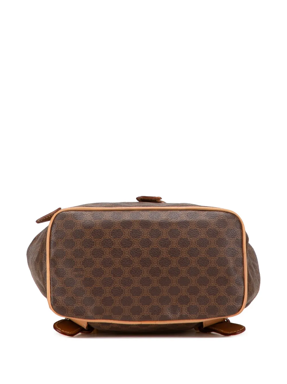 Pre-owned Celine 2016 Macadam Coated Canvas Backpack In Brown