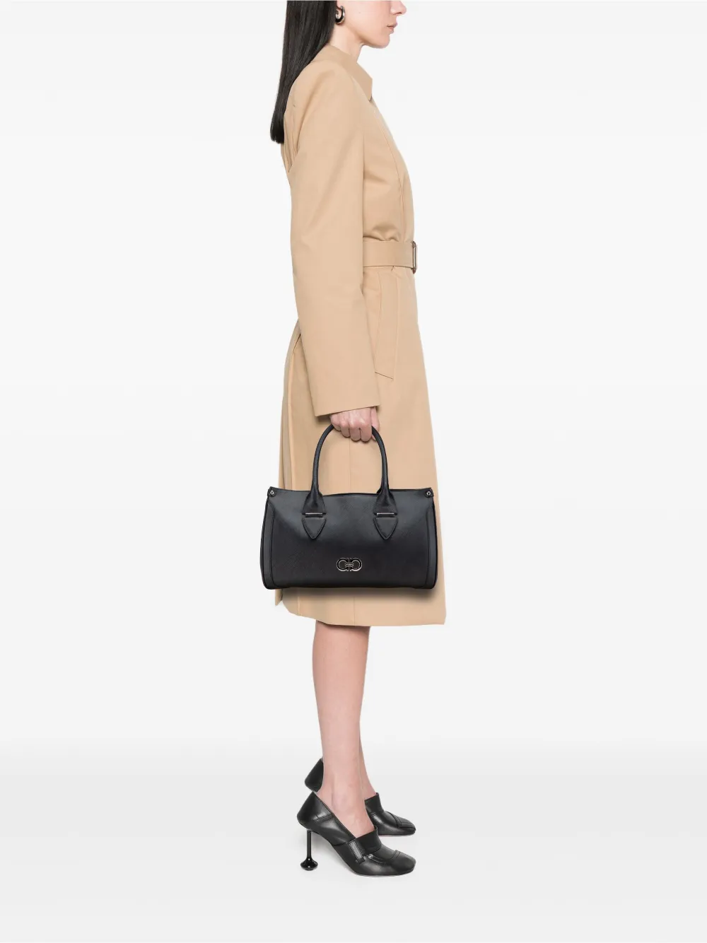 Ferragamo Pre-Owned 2021 Leather Double Gancini tote bag | Pre-Owned | Image 2