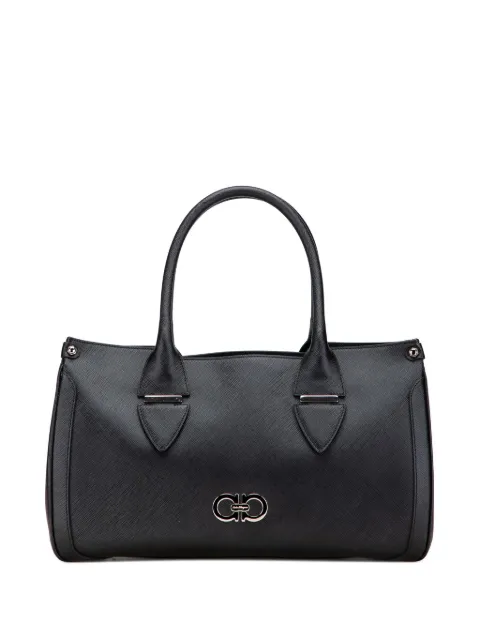 Ferragamo Pre-Owned 2021 Leather Double Gancini tote bag