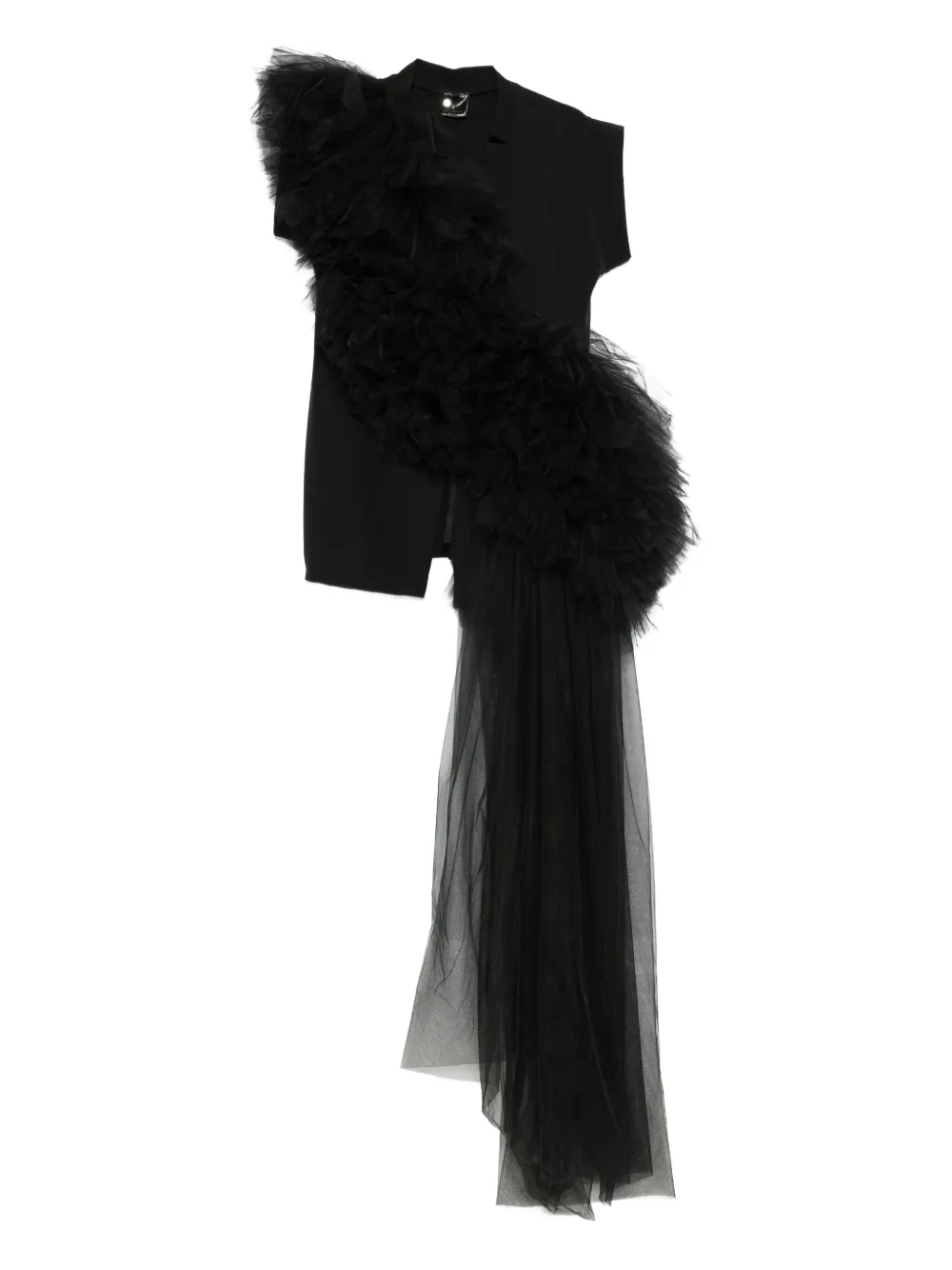 Alchemy ruffled tulle dress | Black | Image 1