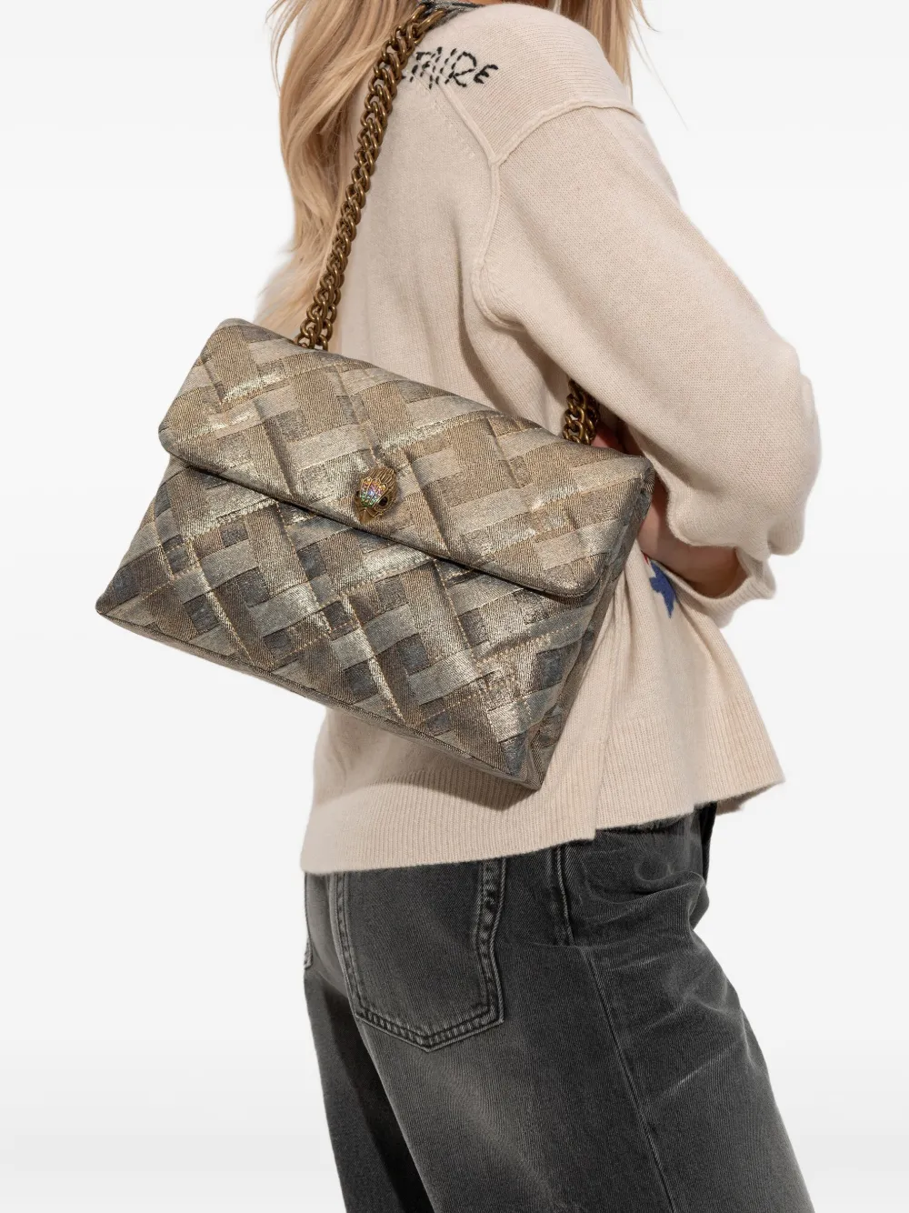 Kurt Geiger London Kensington grote schoudertas - Goud