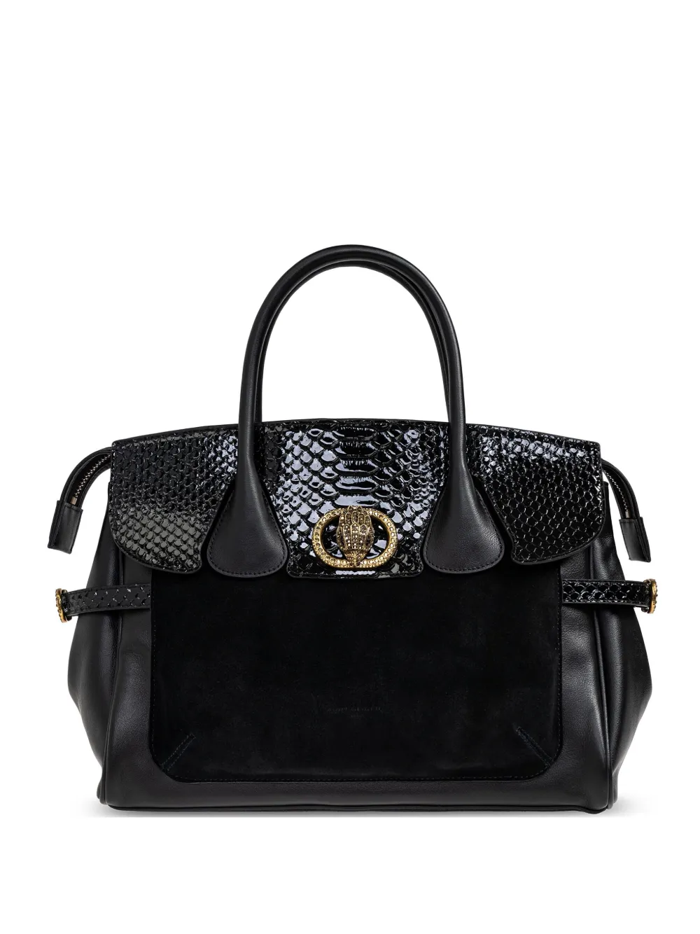 Kurt Geiger Chelsea Snakeskin-effect Tote Bag In Black