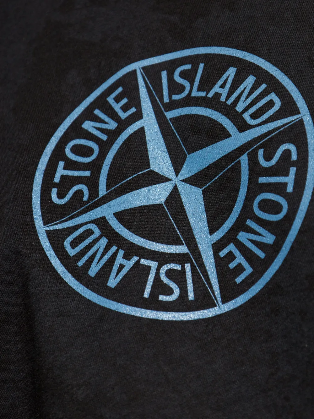 Stone Island Katoenen T-shirt met logoprint Zwart