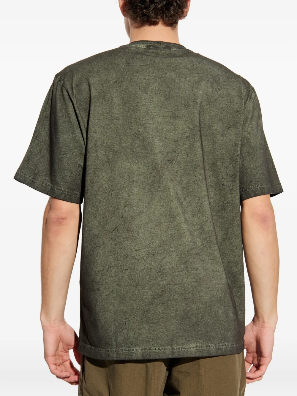 Stone Island Katoenen T-shirt met logoprint Groen