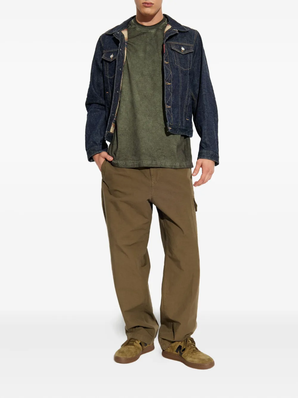 Stone Island Katoenen T-shirt met logoprint - Groen