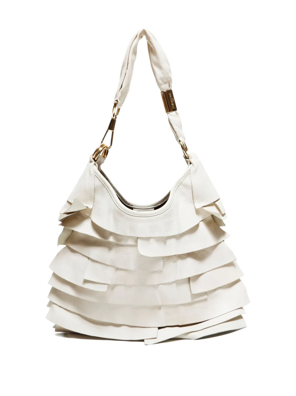 Pre-owned Saint Laurent 1990-2000s Layered Shoulder Bag In White