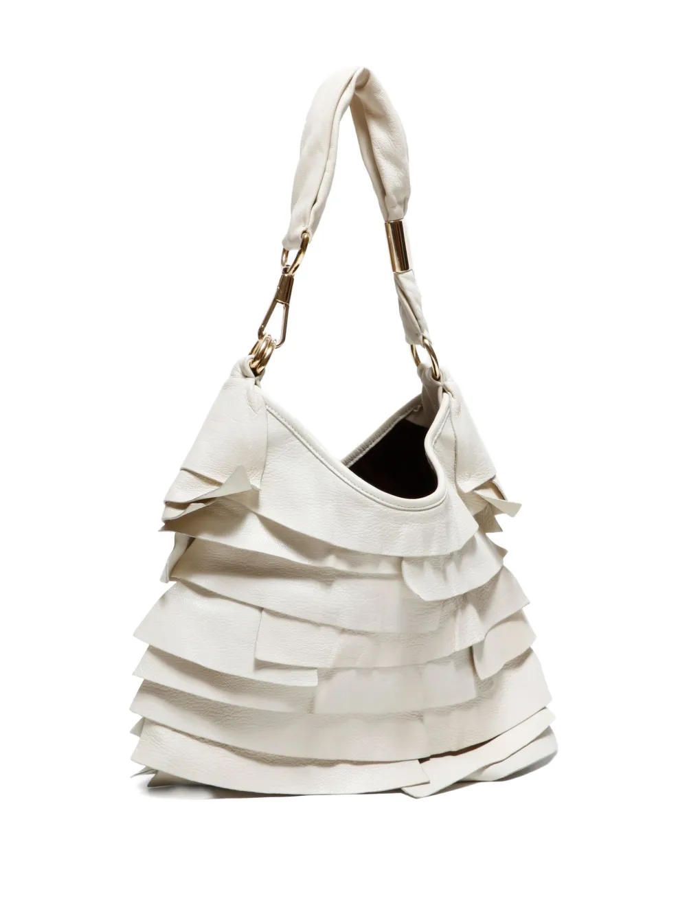 Pre-owned Saint Laurent 1990-2000s Layered Shoulder Bag In White