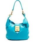 Miu Miu Pre-Owned 2000-2015 Lock leather shoulder bag - Blue