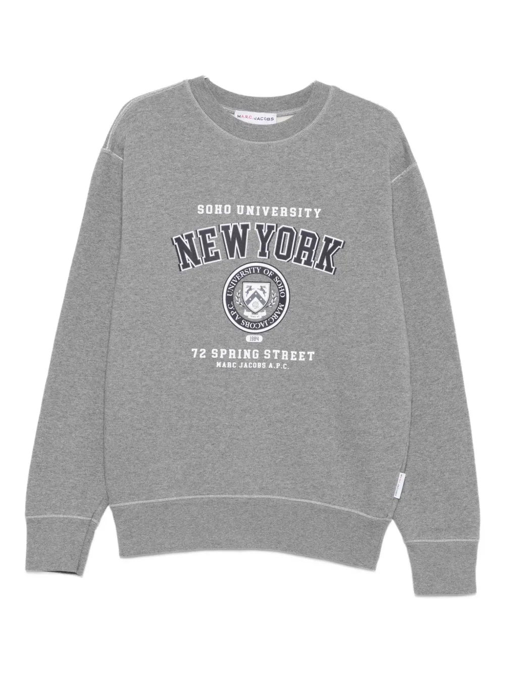 Apc Graphic-print Sweater In Gray