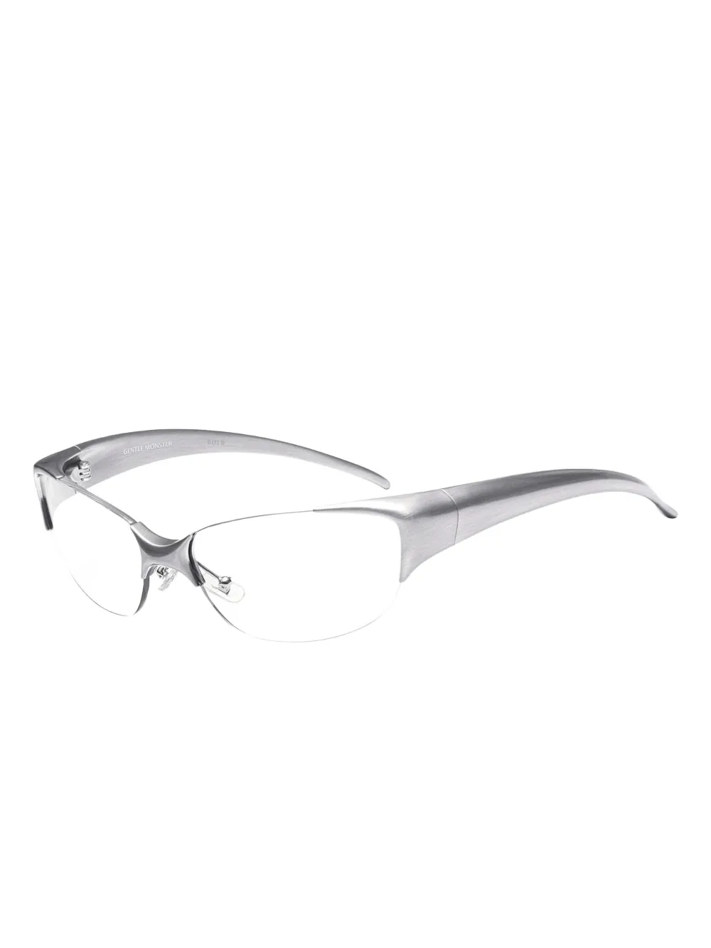 Gentle Monster Hypnosis A02 bril met geometrisch montuur Zilver