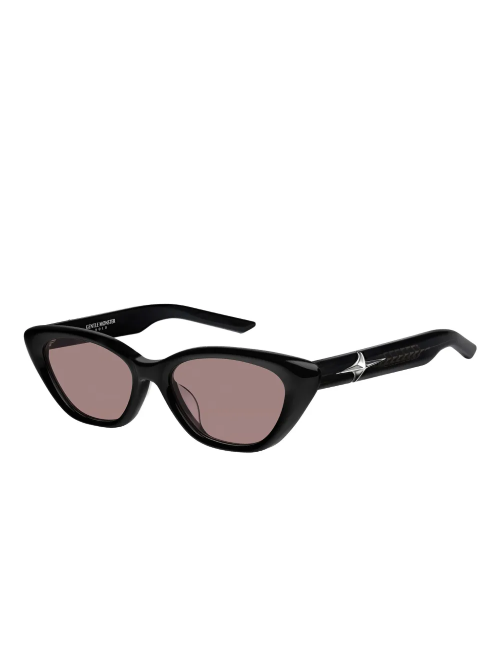 Gentle Monster Mowa 01(R) zonnebril met cat-eye montuur en sterdetail - Zwart