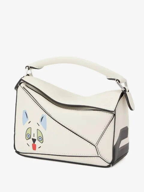 LOEWE mini Puzzle Futurist Cat tote bag