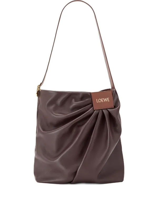 LOEWE ブラウン ショルダーバッグ LOEWE ドレープ ショルダーバッグ | ブラウン | FARFETCH JP
