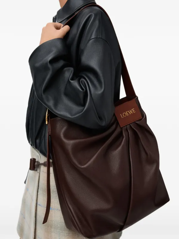 LOEWE ドレープ ショルダーバッグ | ブラウン | FARFETCH JP