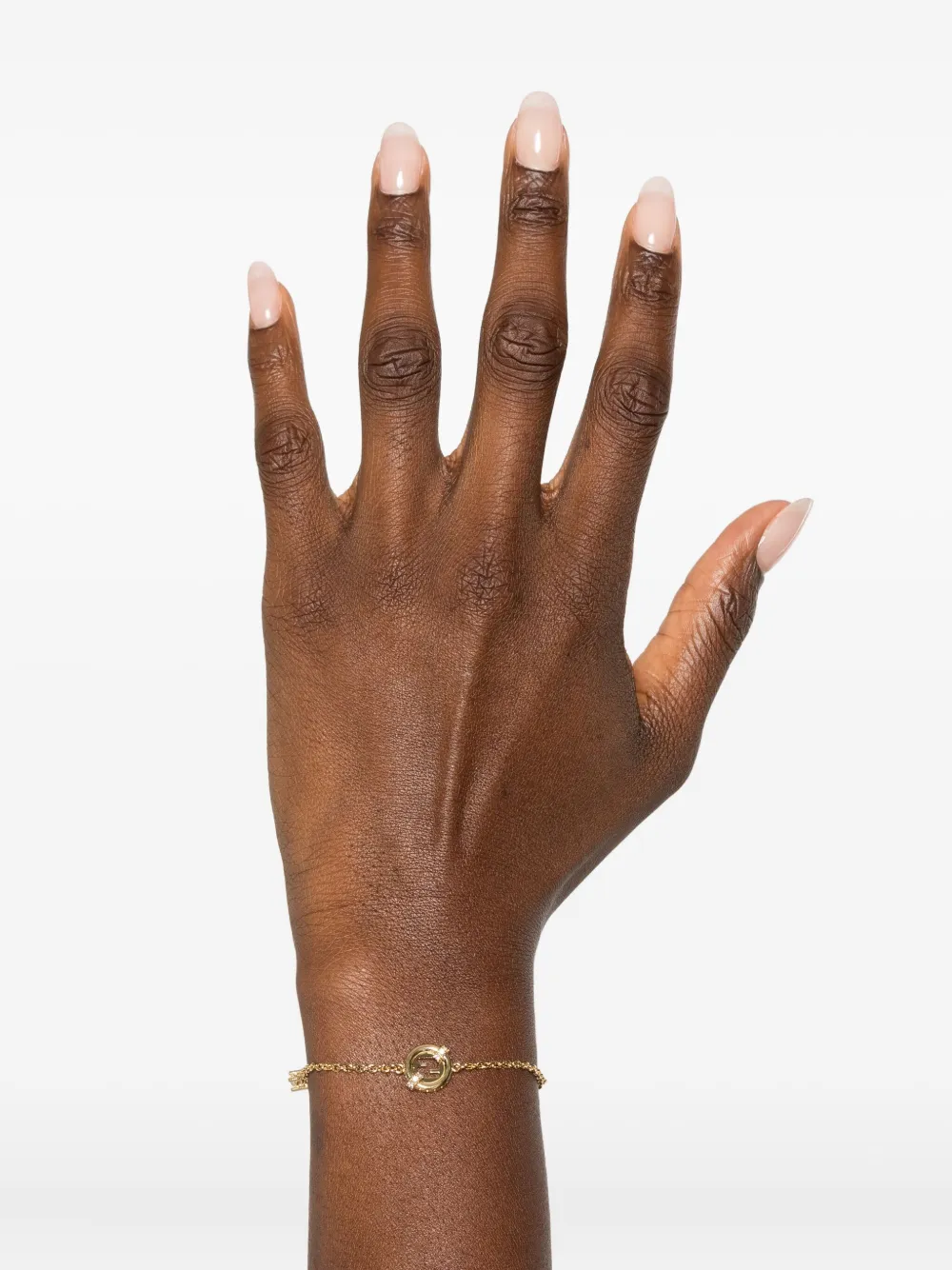 FENDI Schakelarmband verfraaid met edelsteen - Goud
