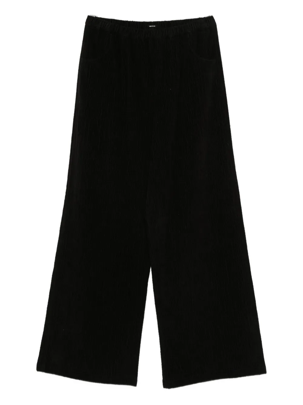 Apuntob Textured Straight Trousers In Black