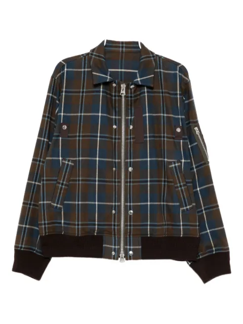 sacai checked jacket