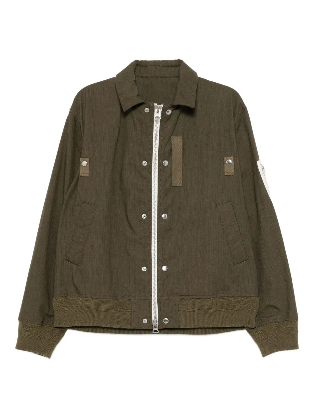sacai chamarra con cuello | verde | Image 1