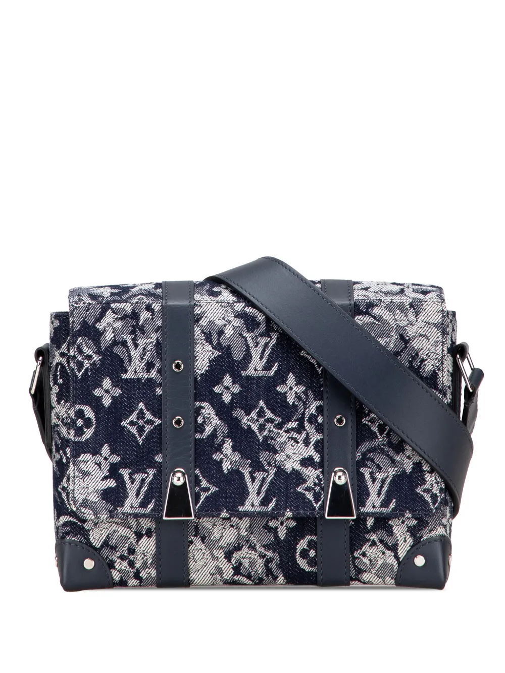 Louis Vuitton Pre-Owned 2020s モノグラム タペストリートランク メッセンジャー ショルダーバッグ - ブルー Louis Vuitton Pre-Owned 2020s モノグラム タペストリートランク メッセンジャー ショルダーバッグ - ブルー