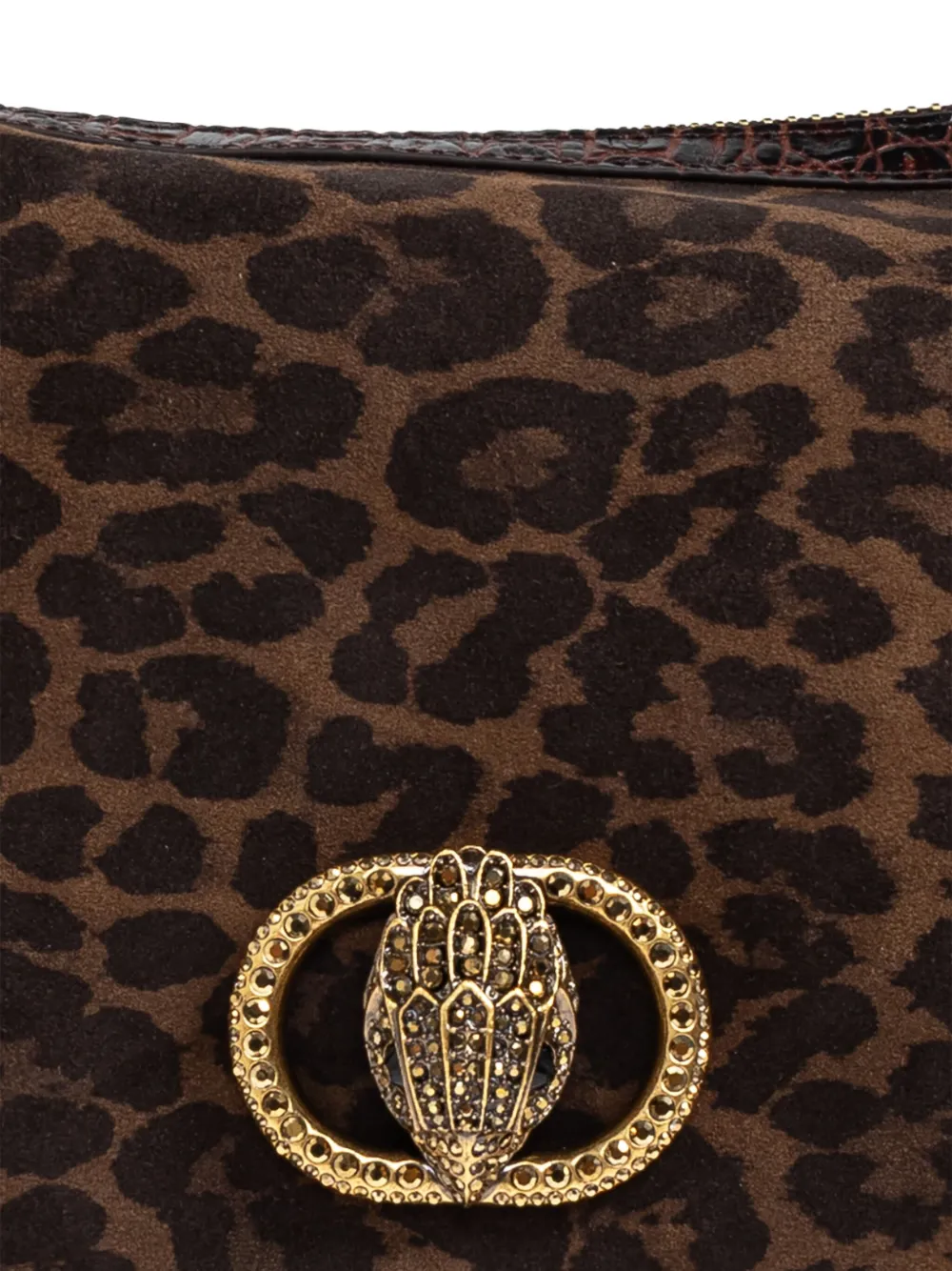 Kurt Geiger Chelsea Soft Leopard-print Shoulder Bag In Brown