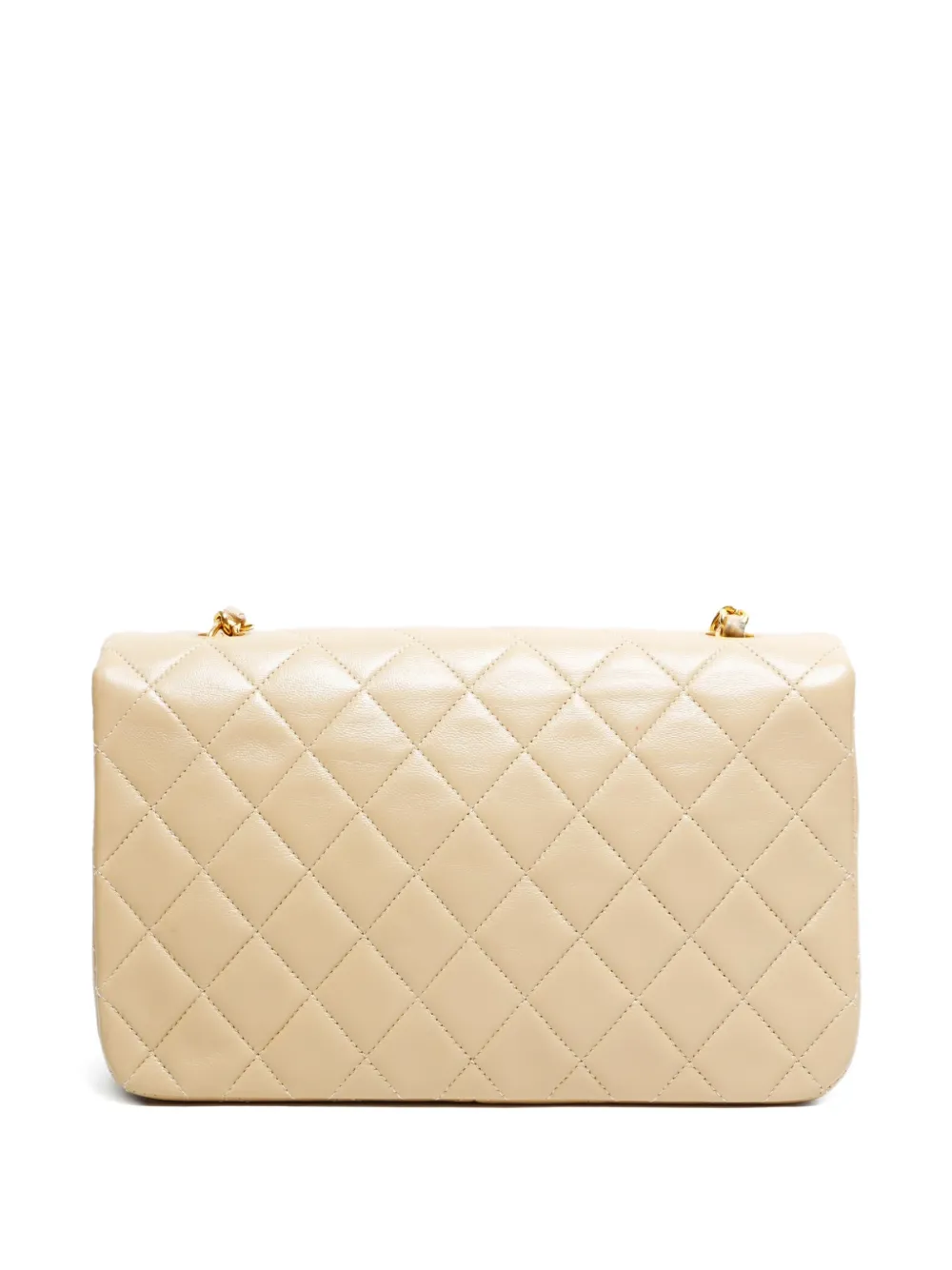 Pre-owned Chanel 1986-1988 Full Flap Shoulder Bag In Neutral
