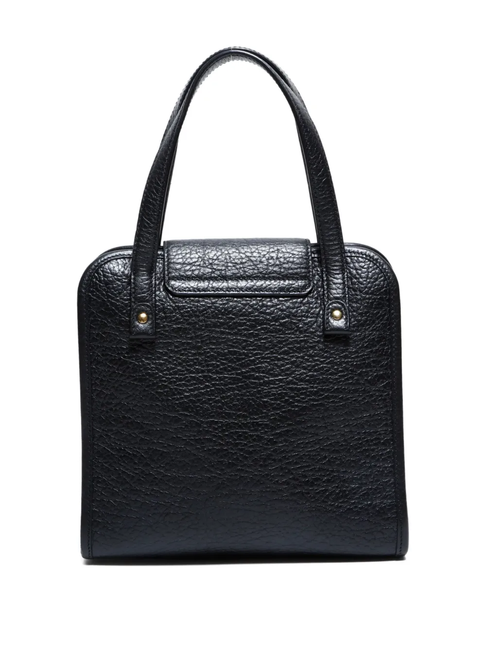 Pre-owned Ferragamo 2015-2025 Mini Gancini-buckle Two-way Handbag In Black