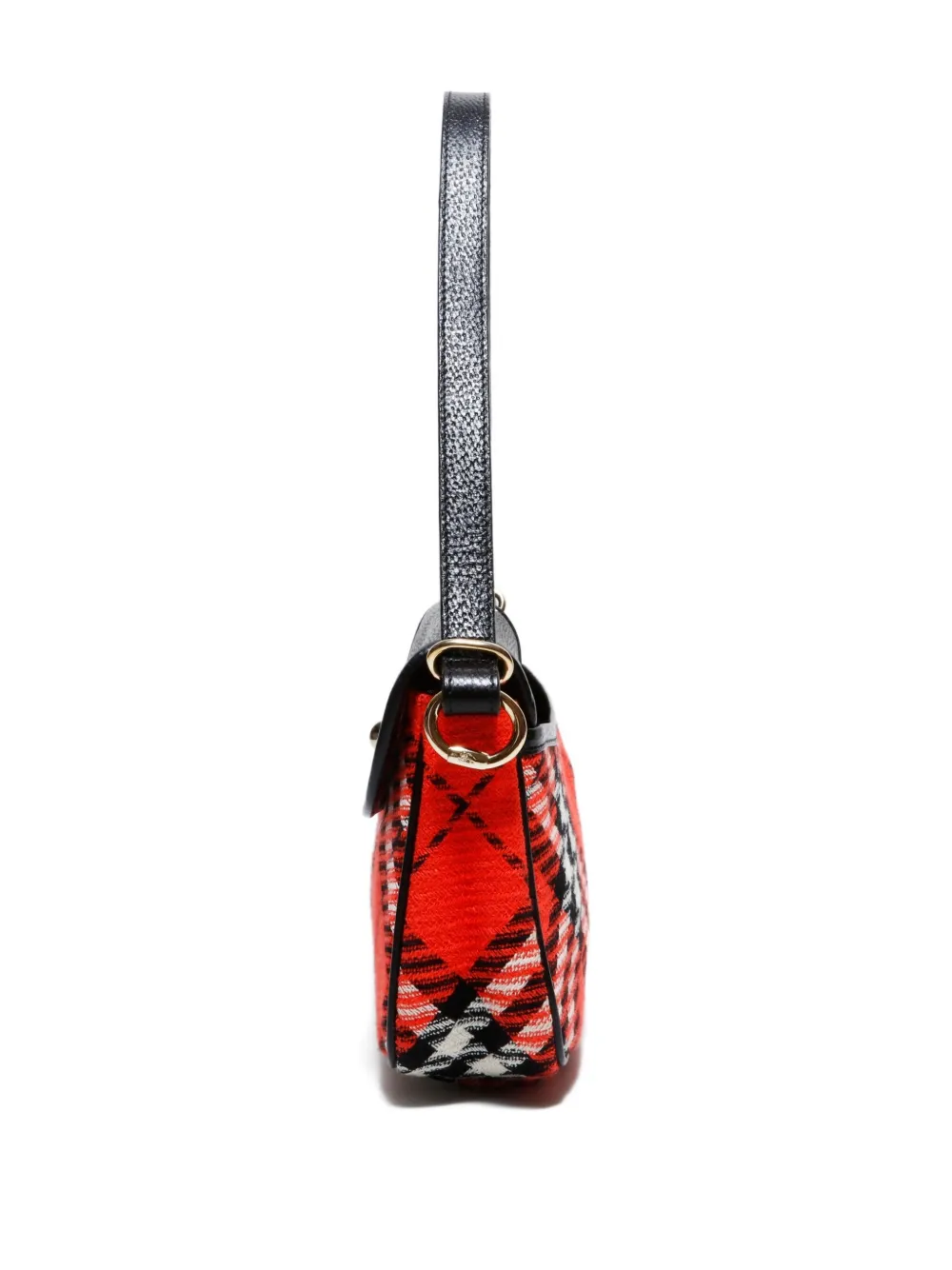 Pre-owned Burberry 2000-2020 Checked Shoulder Bag In Red