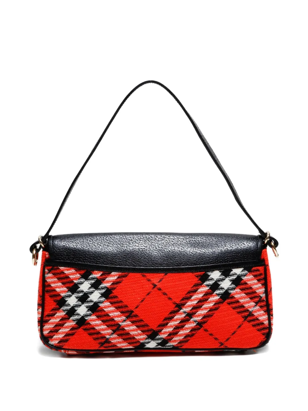 Pre-owned Burberry 2000-2020 Checked Shoulder Bag In Red