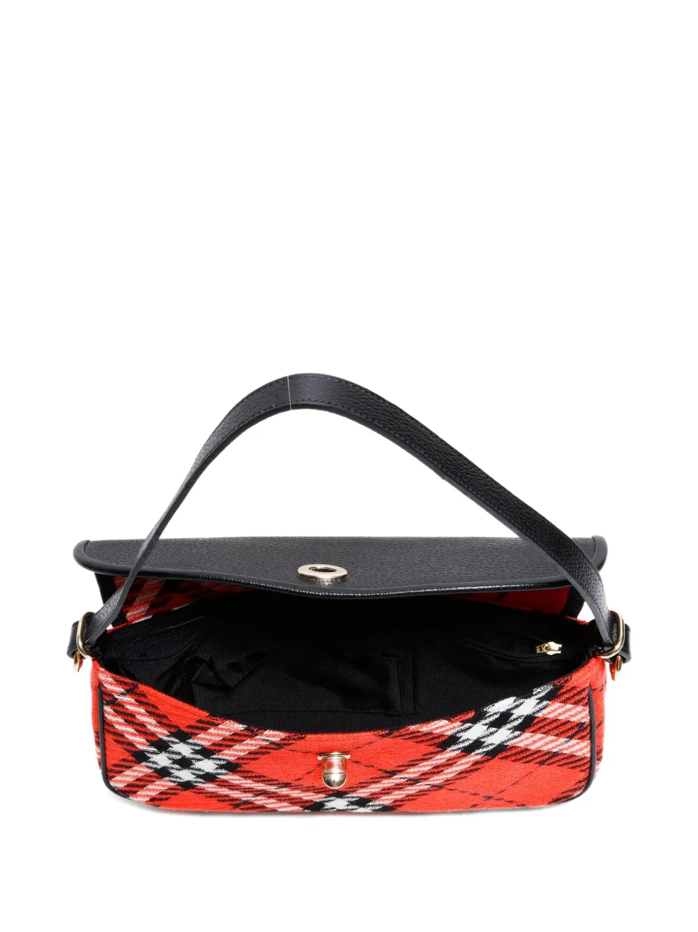 Pre-owned Burberry 2000-2020 Checked Shoulder Bag In Red