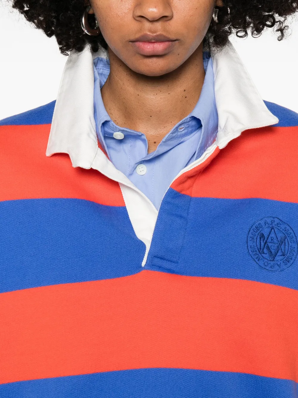 A.P.C. x Marc Jacobs gestreepte trui met polokraag Oranje
