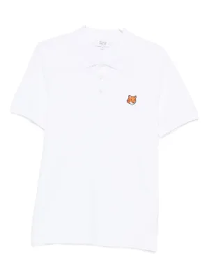 Maison Kitsuné Bold Fox Head Patch Polo Shirt | White | FARFETCH RO