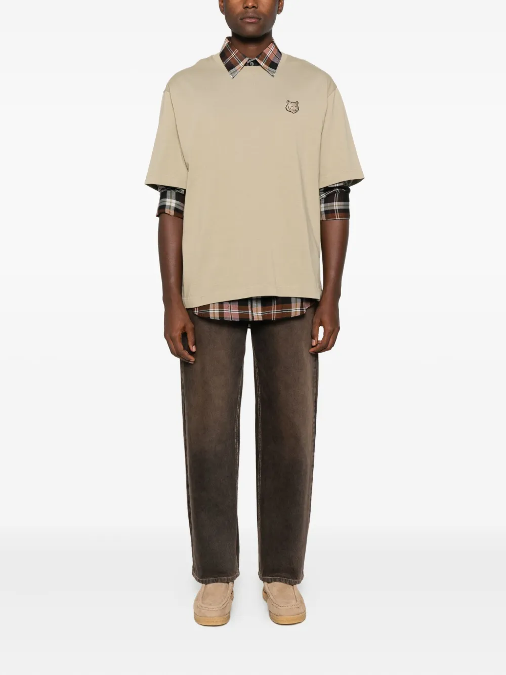 Maison Kitsuné Fox Head T-shirt - Beige