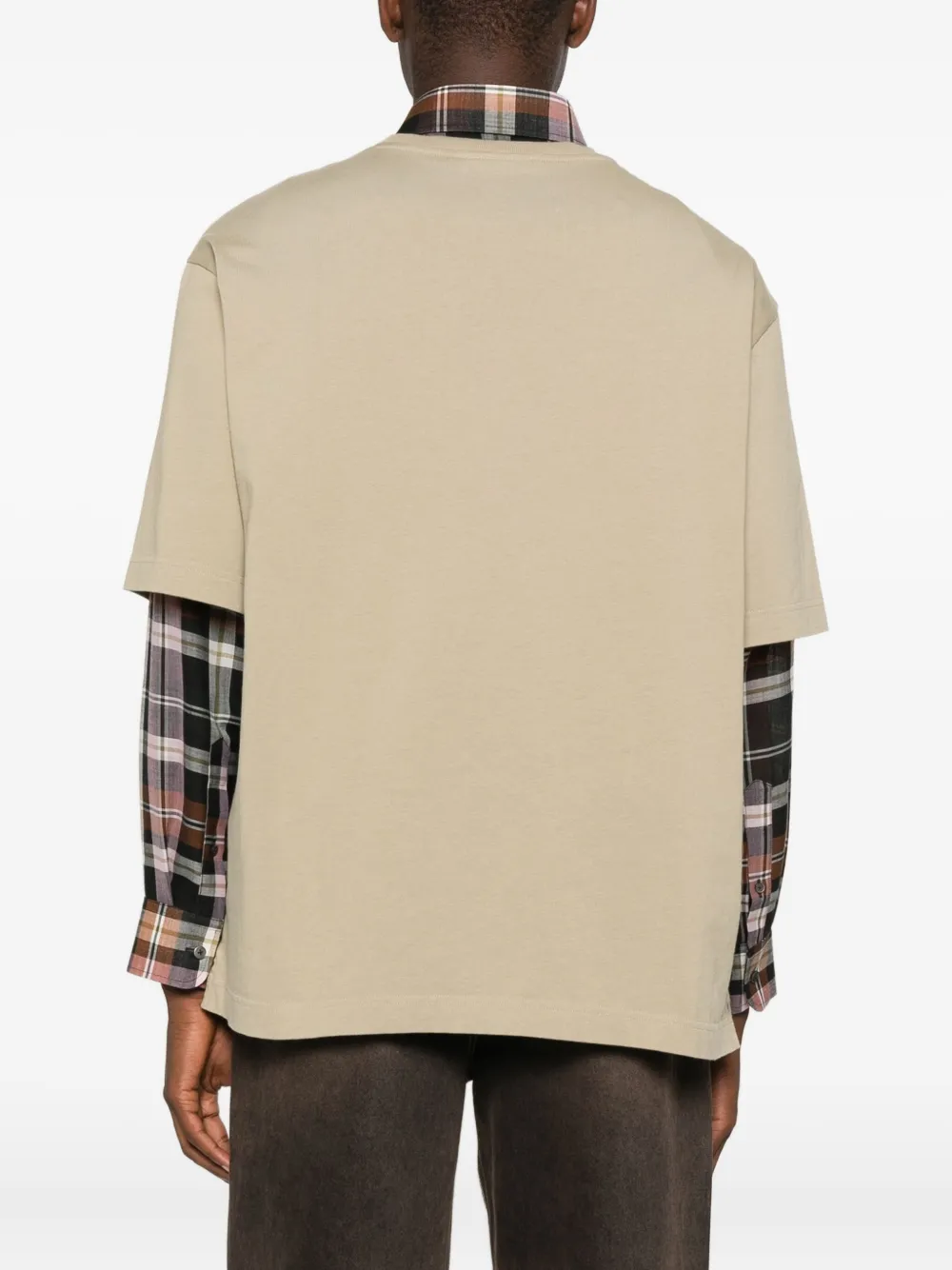 Maison Kitsuné T-shirt met vossenkop Beige