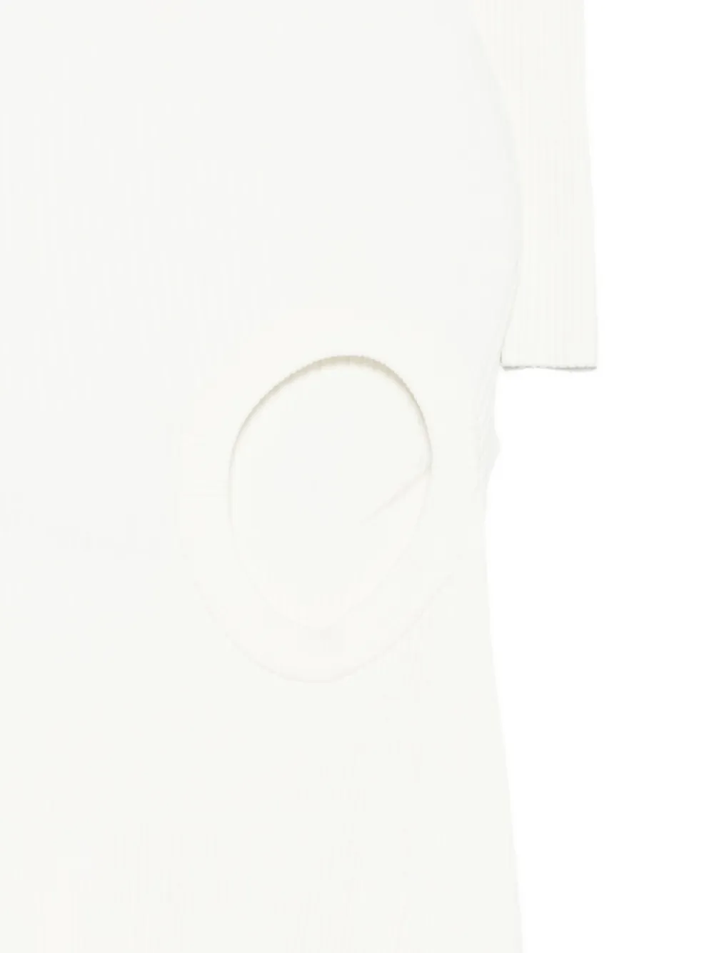 Coperni Ribgebreide maxi-jurk Wit