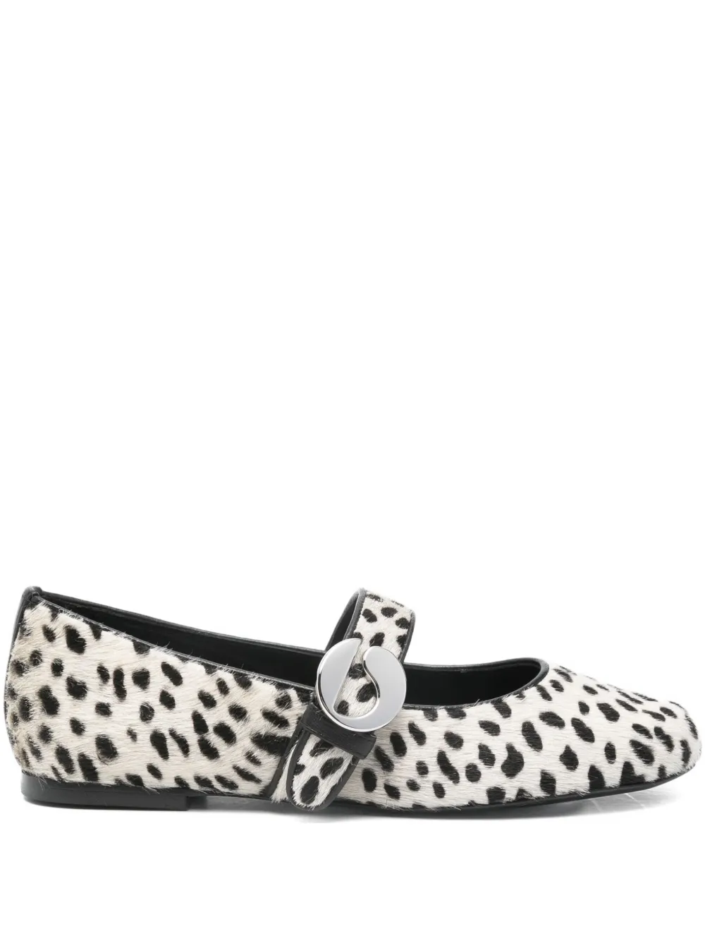 Coperni Leather Ballet Flats In Animal Print