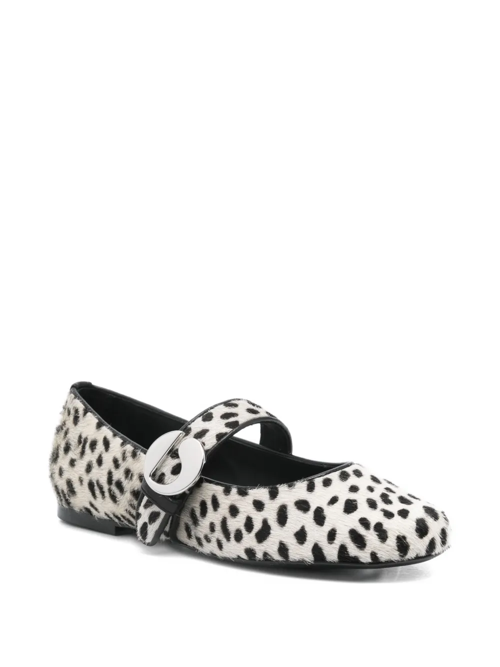 Coperni Leather Ballet Flats In Animal Print