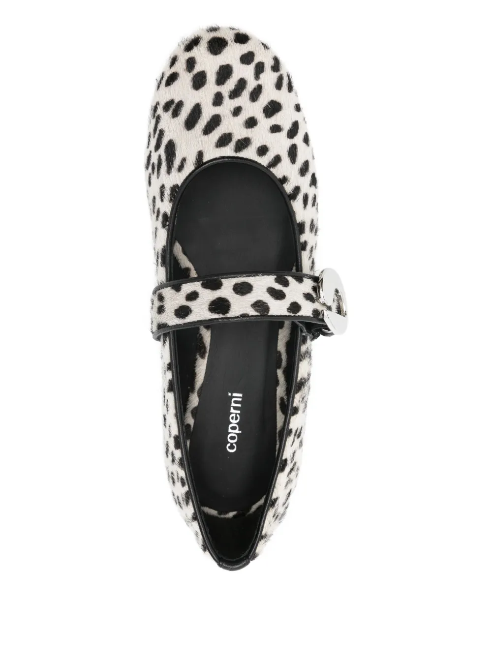 Coperni Leather Ballet Flats In Animal Print
