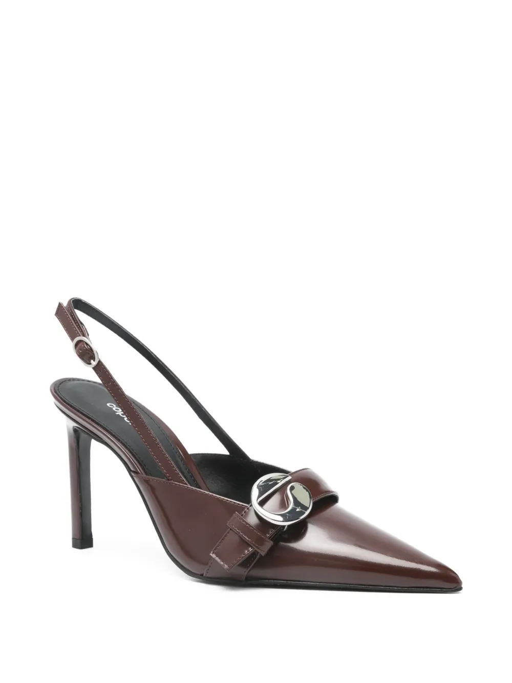 Coperni 95 mm leren pumps met hak Bruin