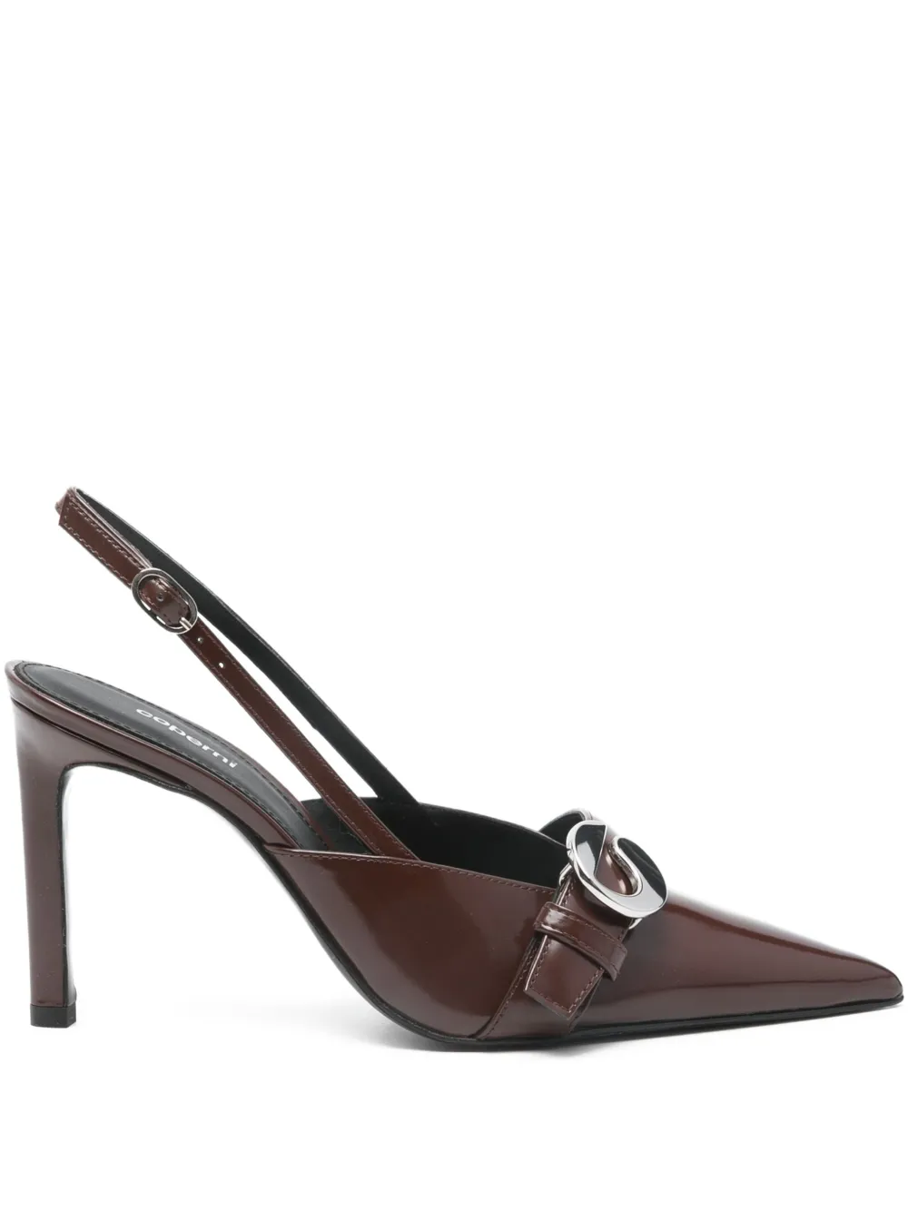 Coperni 95mm leather heeled pumps - Marrone