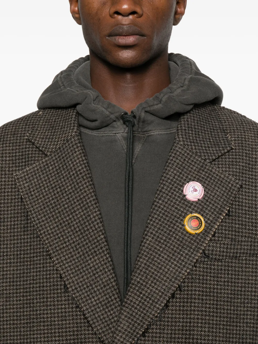 Martine Rose Geruite jas Bruin