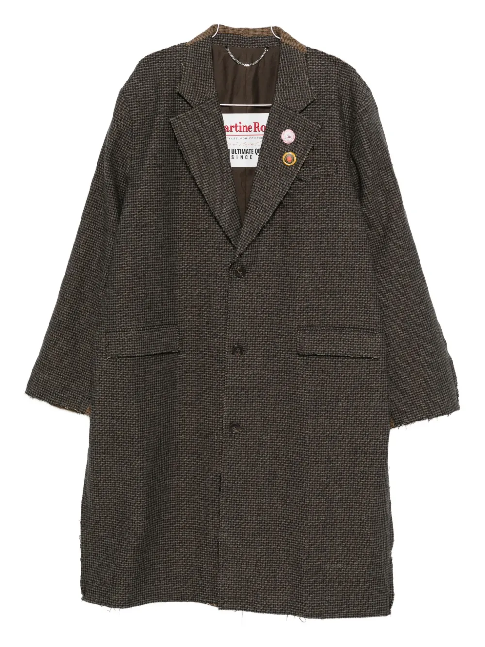 Martine Rose check-pattern coat | Brown | Image 1