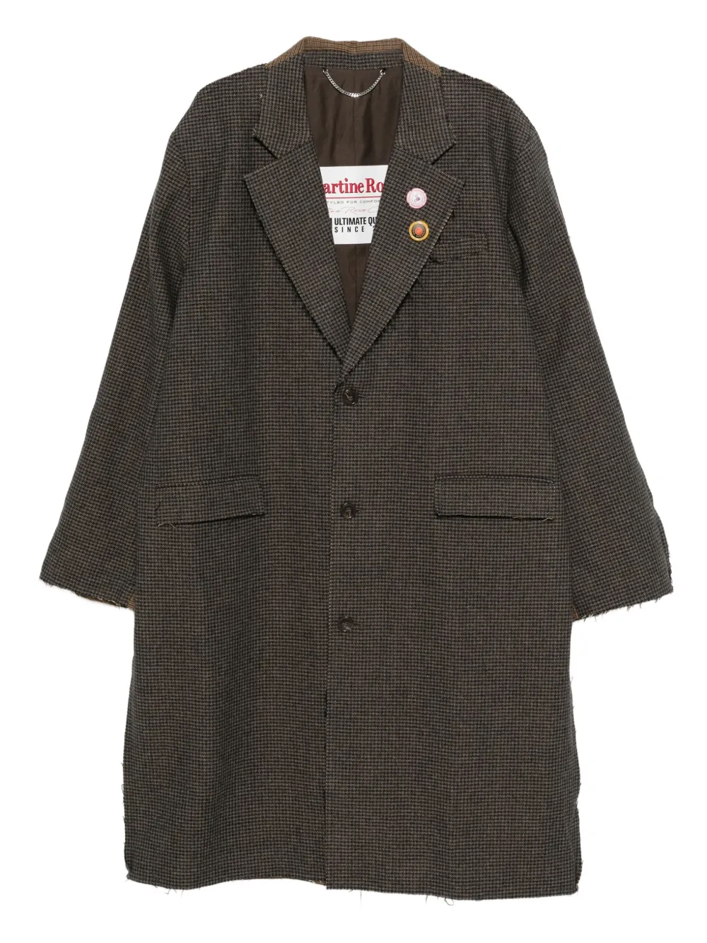 Martine Rose check-pattern coat | Brown | Image 1