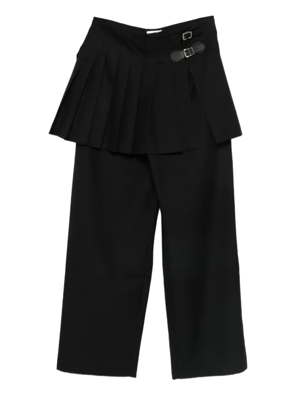 Charles Jeffrey Loverboy Pleated wide-leg Trousers | Black | FARFETCH