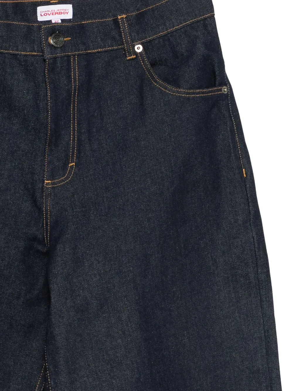 Charles Jeffrey Loverboy Jeans met wijde pijpen Blauw