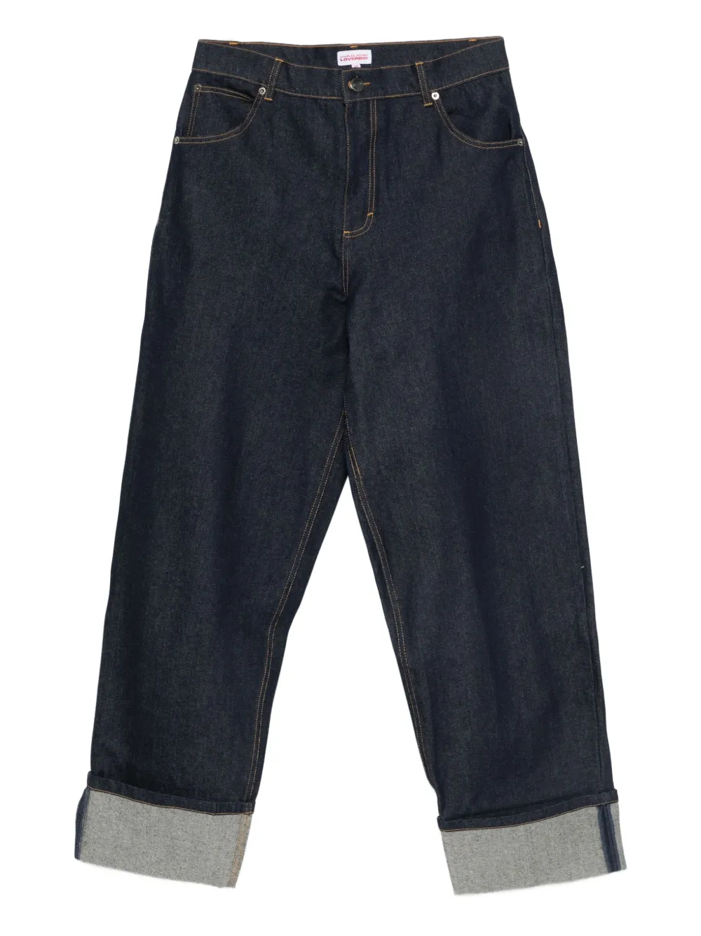 Charles Jeffrey Loverboy jean en coton à coupe ample | bleu | Image 1