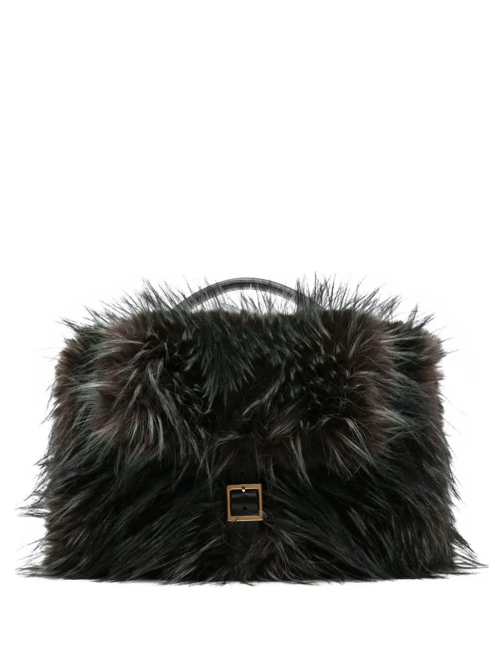 sacai faux fur tote bag | Green | Image 1