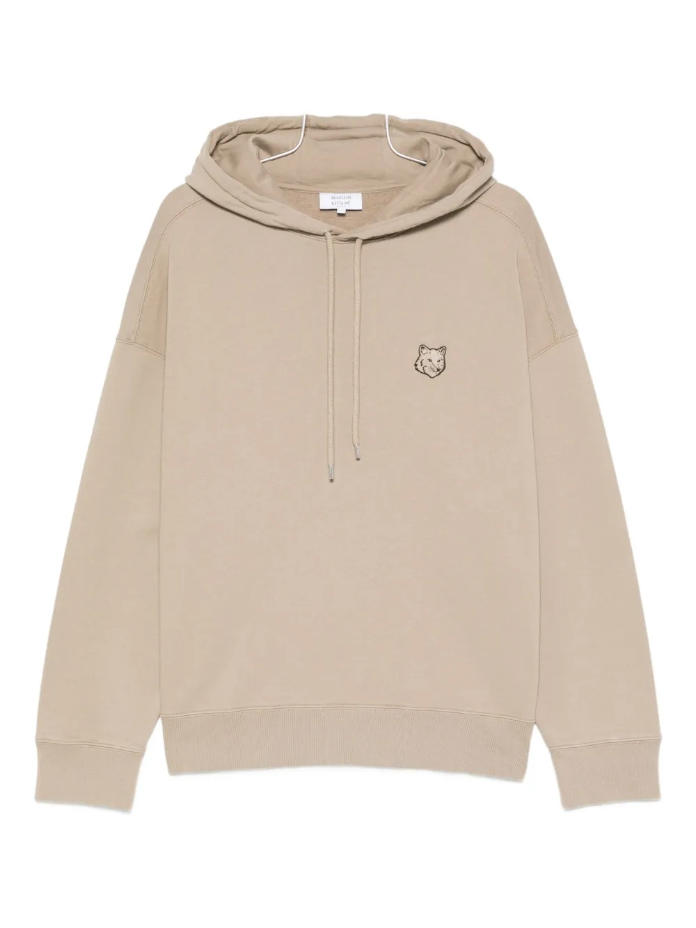 Maison Kitsuné Drawstring Fox-motif Hoodie In Neutral