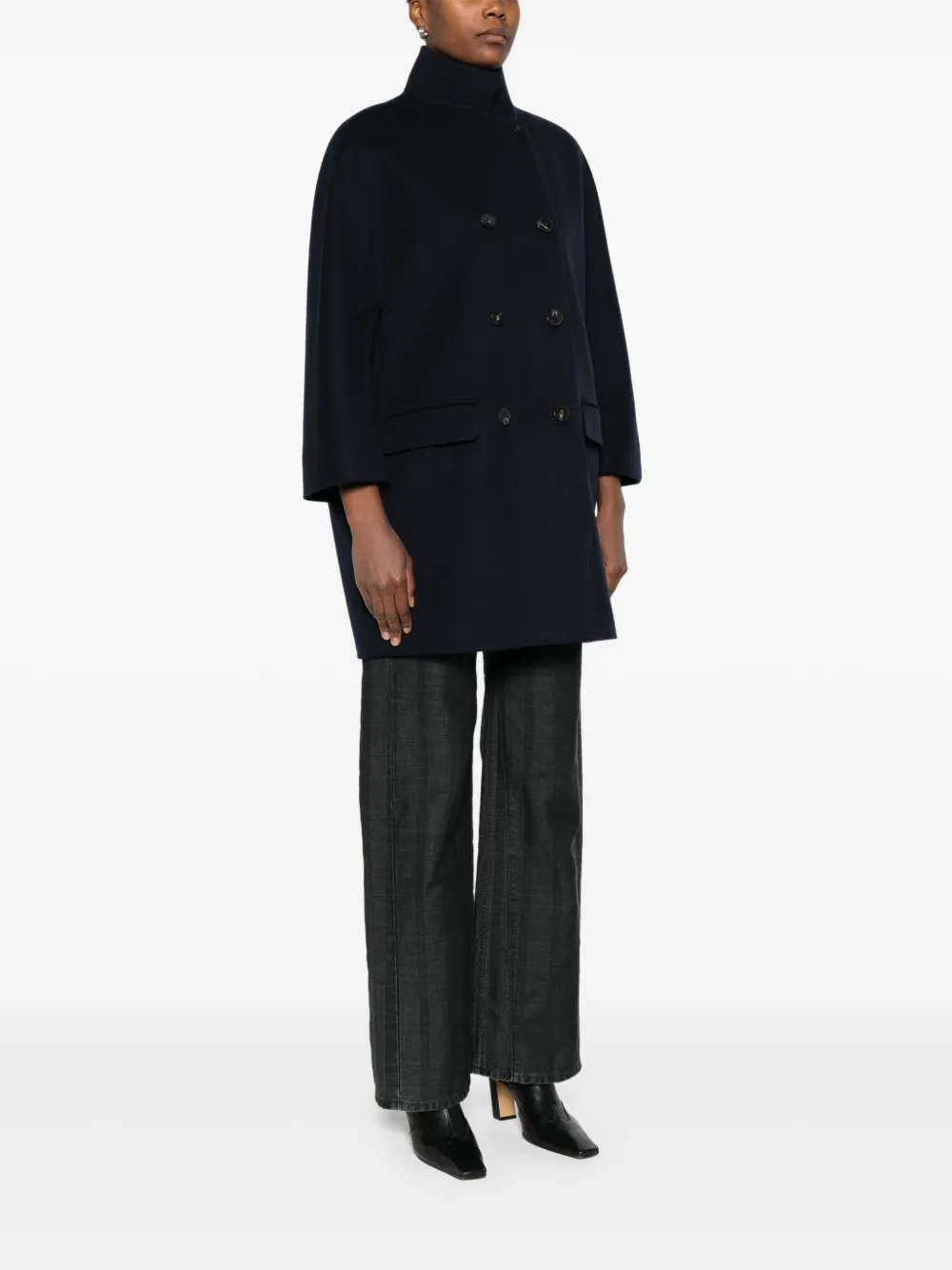 Alberto Biani Jas met dubbele rij knopen Blauw