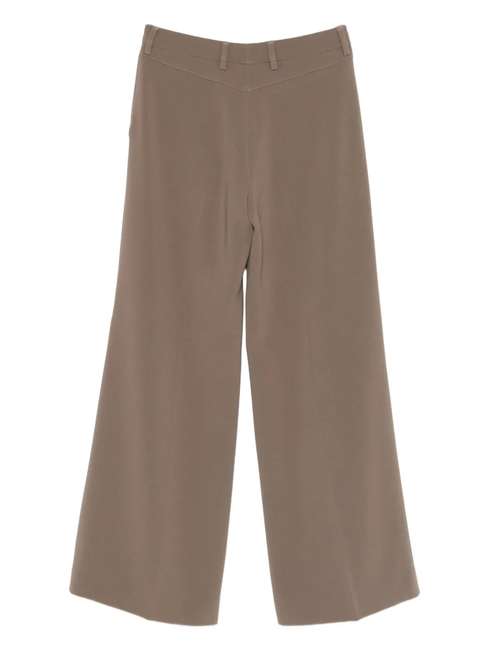 Alberto Biani pressed-crease wide-leg trousers - Bruin